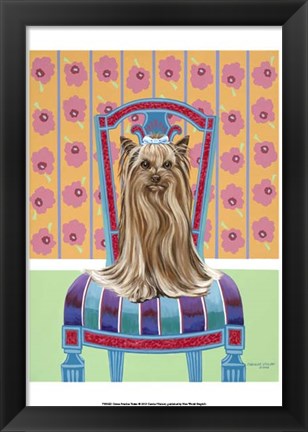 Framed Crown Princess Yorkie Print