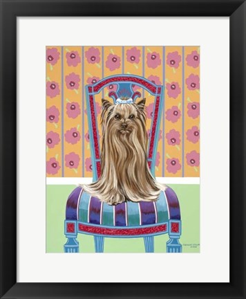 Framed Crown Princess Yorkie Print