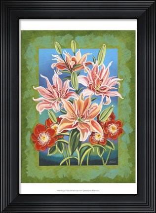 Framed Bouquet in Border II Print