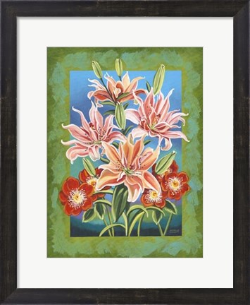 Framed Bouquet in Border II Print