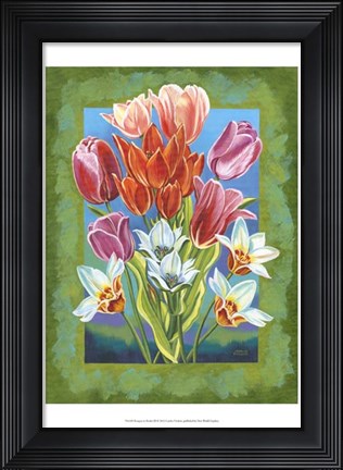 Framed Bouquet in Border III Print