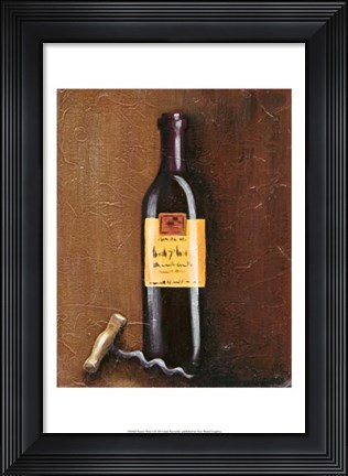 Framed Rustic Wine I Print