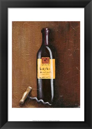 Framed Rustic Wine I Print