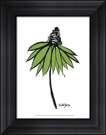 Framed Graphic Cone Flower II Print