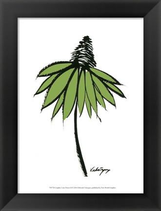 Framed Graphic Cone Flower II Print