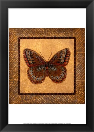 Framed Crackled Butterfly - Fritillary Print