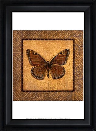Framed Crackled Butterfly - Monarch Print