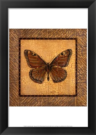 Framed Crackled Butterfly - Monarch Print