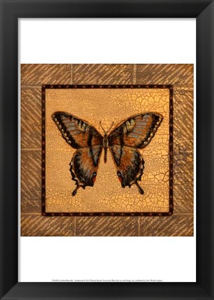 Framed Crackled Butterfly - Swallowtail Print