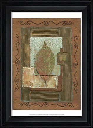 Framed Leaf Quartet I Print
