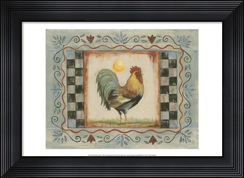Framed Proud Rooster I Print