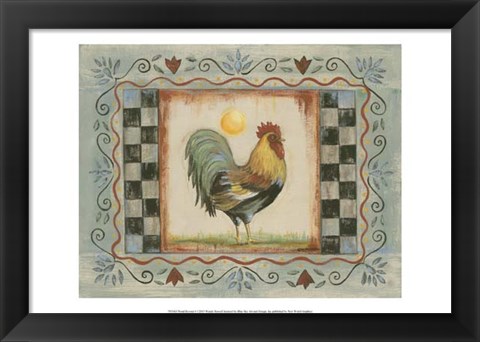 Framed Proud Rooster I Print