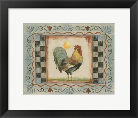 Framed Proud Rooster I Print