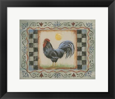 Framed Proud Rooster II Print