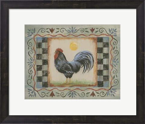 Framed Proud Rooster II Print