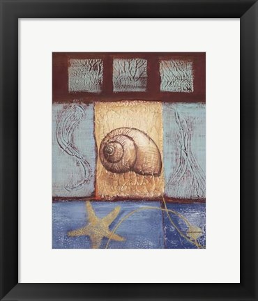 Framed Aquamarine Snail Print