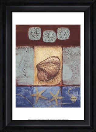 Framed Aquamarine Clam Print
