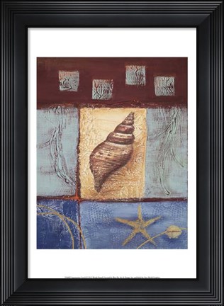 Framed Aquamarine Conch Print