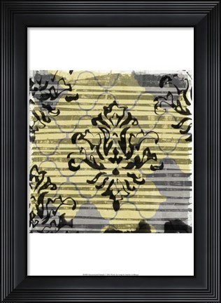 Framed Deconstructed Damask I Print