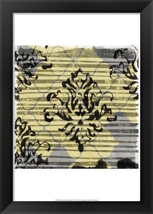 Framed Deconstructed Damask I Print