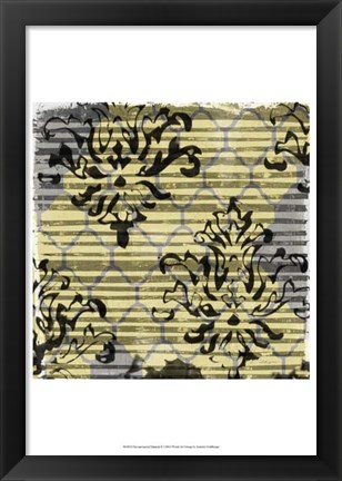 Framed Deconstructed Damask II Print