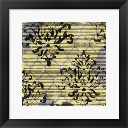 Framed Deconstructed Damask II Print