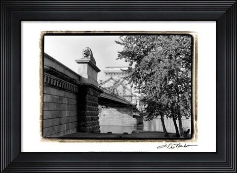 Framed Crossing the Danube River Print