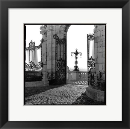 Framed Gates to the Royal Palace, Budapest Print