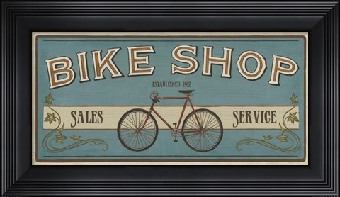 Framed Bike Shop I Print