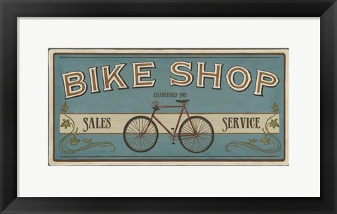 Framed Bike Shop I Print