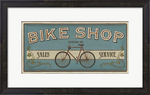 Framed Bike Shop I Print