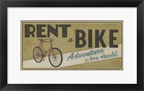 Framed Bike Shop II Print