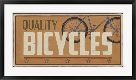 Framed Bike Shop III Print