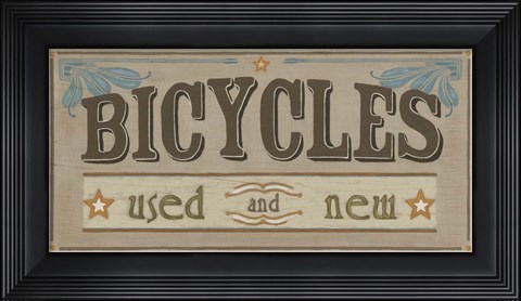 Framed Bike Shop IV Print