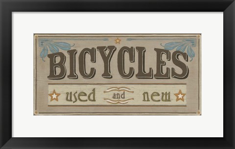 Framed Bike Shop IV Print