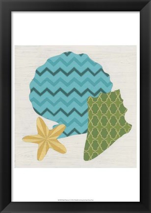 Framed Shell Patterns II Print