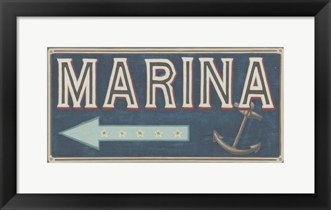 Framed Shoreline Signs II Print