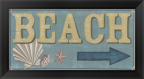 Framed Shoreline Signs III Print