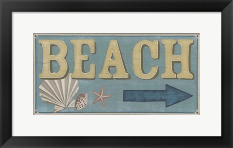 Framed Shoreline Signs III Print