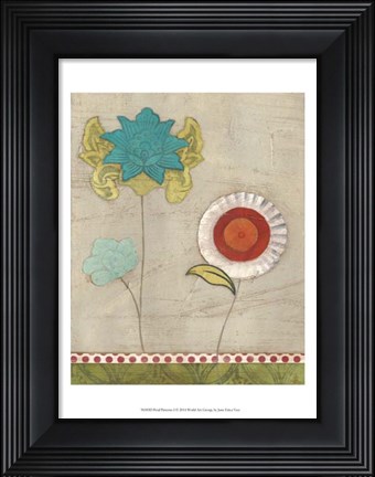 Framed Petal Patterns I Print