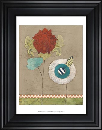 Framed Petal Patterns V Print