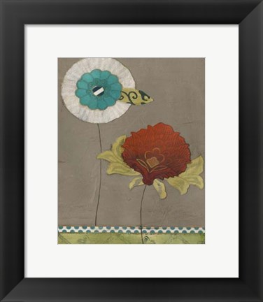 Framed Petal Patterns VII Print