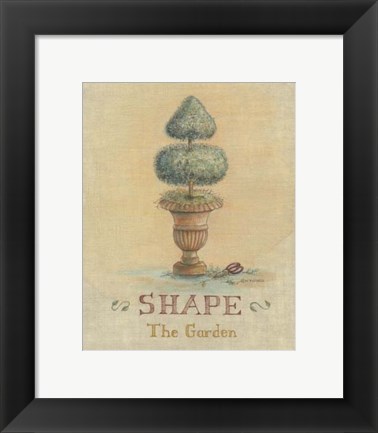 Framed Garden Series in Linen II Print