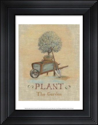 Framed Garden Series in Linen III Print