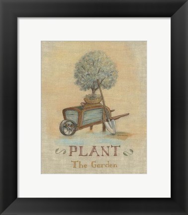 Framed Garden Series in Linen III Print