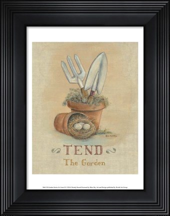 Framed Garden Series in Linen IV Print