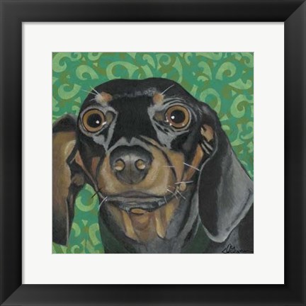 Framed Dlynn&#39;s Dogs - Keelie Print