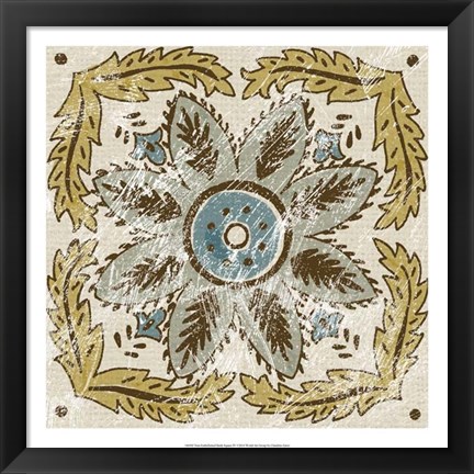 Framed Non-Embellished Batik Square IV Print