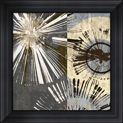 Framed Outburst Tiles I Print