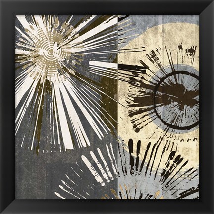 Framed Outburst Tiles I Print